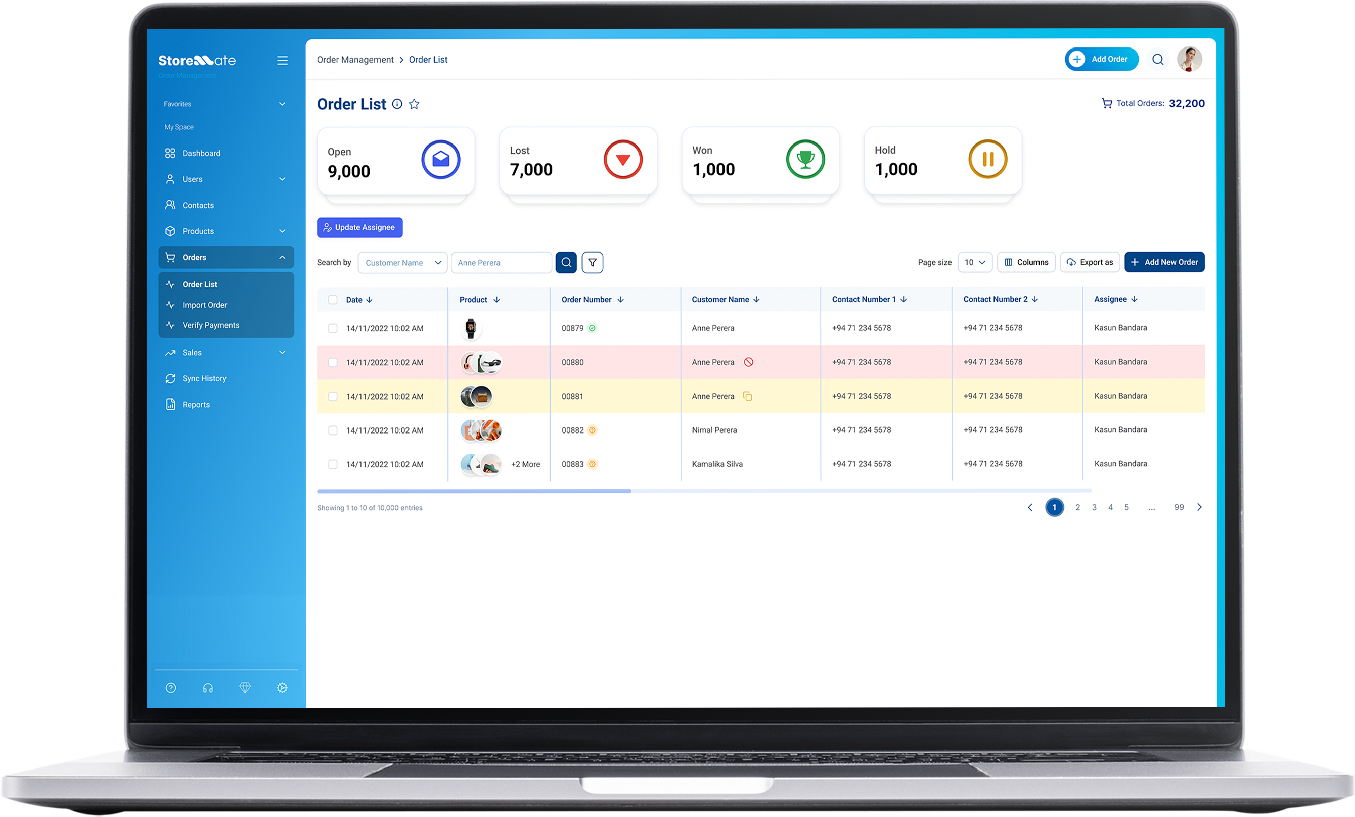 Order management without Storemate, scattered and manual