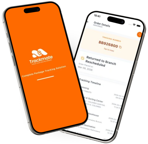 Trackmate mobile app, track all your packages in one place